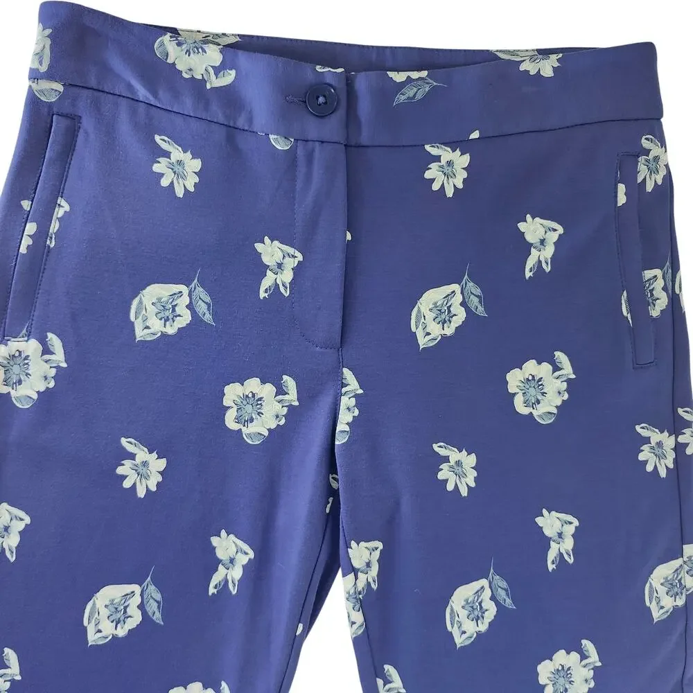 Betabrand Dress/Yoga Pants Blue with Flower Print Size Medium - Picture 5 of 10